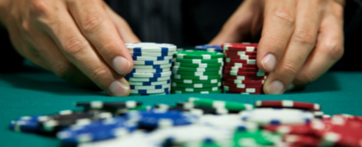 poker player betting all casino chips