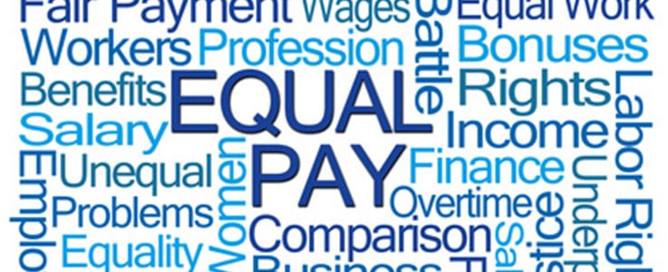 equal wages text graphic
