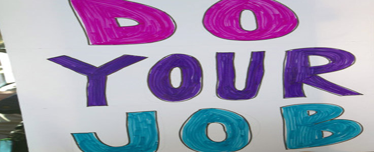 do your job protest sign