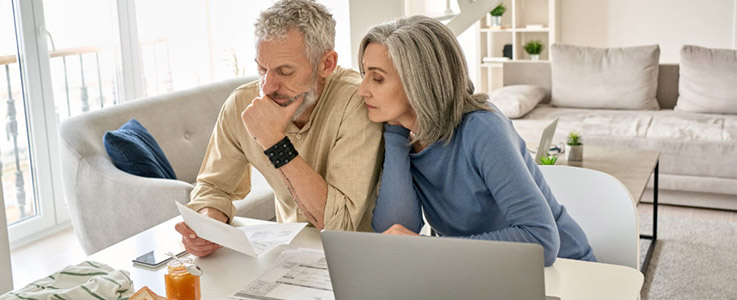 couple reviewing finances