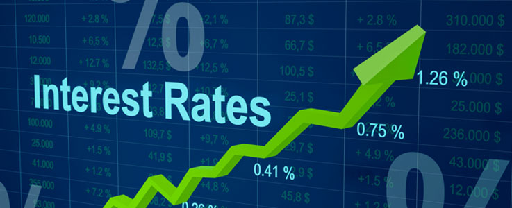 rising interest rates graphic